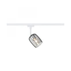 Paulmann 95700 URail Schienenspot Blossom G9 dimmbar 230V Signalweiß Rauchglas