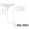 Paulmann 95644 URail Schienensystem Einspeisung Kabel 1m Signalweiß RAL 9003