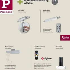 Paulmann 95638 URail Schienensystem Schiene 50cm 230V Signalweiß RAL 9003