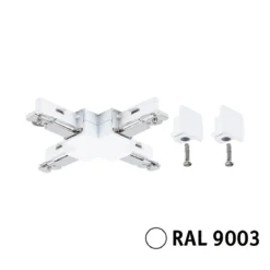 Paulmann 95648 URail Schienensystem X-Verbinder 230V Signalweiß RAL 9003