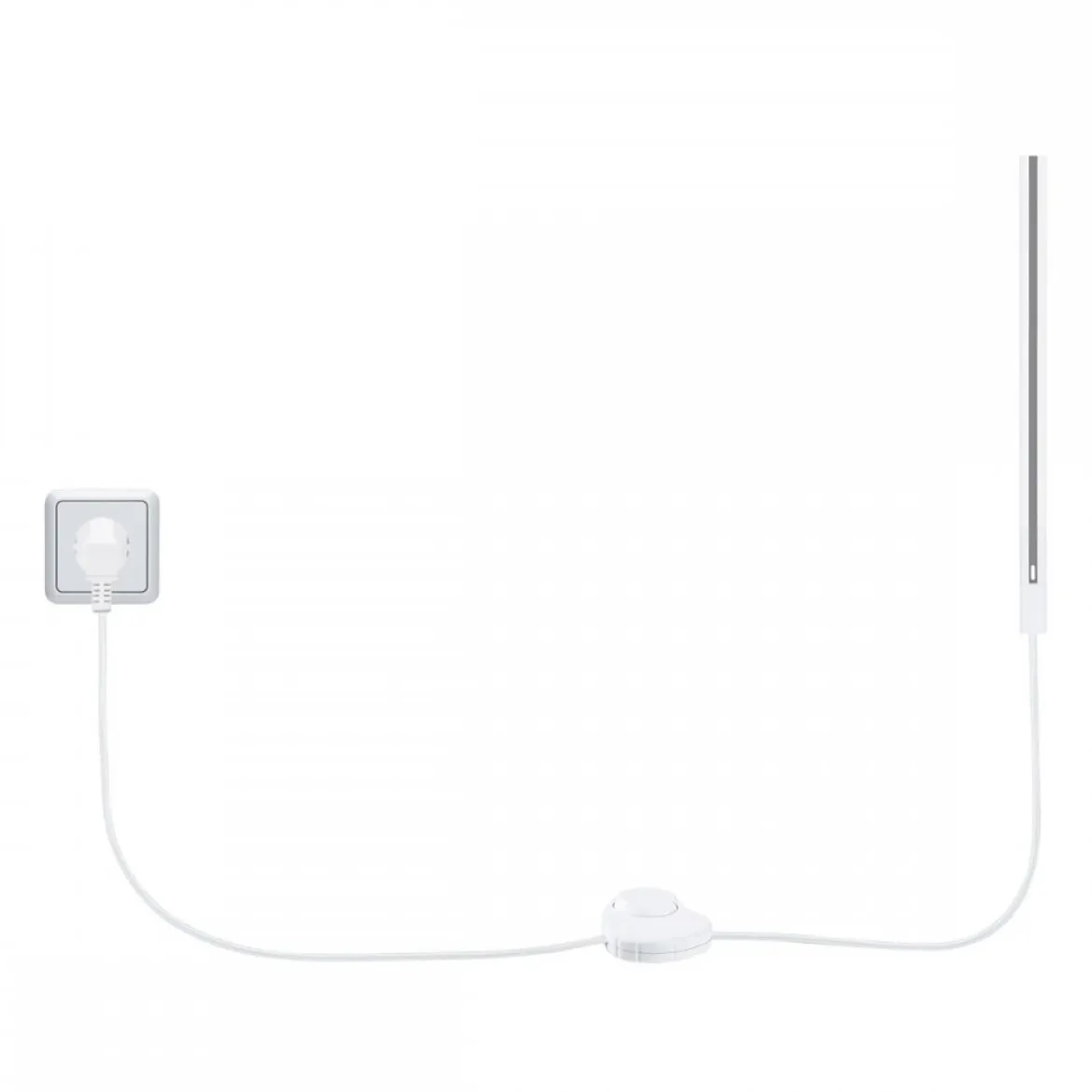 Paulmann 95659 URail Schienensystem Einspeisung Kabel mit Schalter 2m Signalweiß RAL 9003