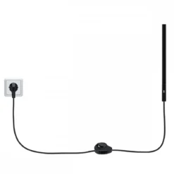 Paulmann 95660 URail Schienensystem Einspeisung Kabel mit Schalter 2m Schwarz matt