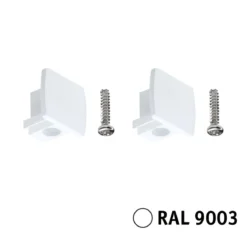 Paulmann 95653 URail Schienensystem Endkappe 2er-Pack Signalweiß RAL 9003