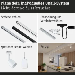 Paulmann 95671 URail Smart Home ZigBee Kabel-Einspeisung max. 100W Signalweiß RAL 9003