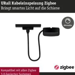 Paulmann 95672 URail Smart Home ZigBee Kabel-Einspeisung max. 100W Schwarz matt