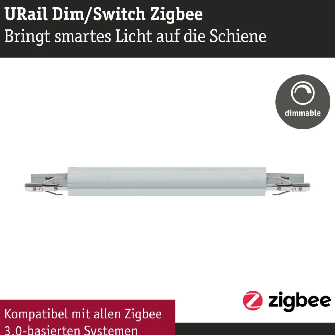 Paulmann 95673 URail Zubehör Smart Home ZigBee Dimm Switch max. 50W Chrom matt
