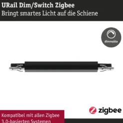 Paulmann 95675 URail Zubehör Smart Home ZigBee Dimm Switch max. 50W Schwarz matt