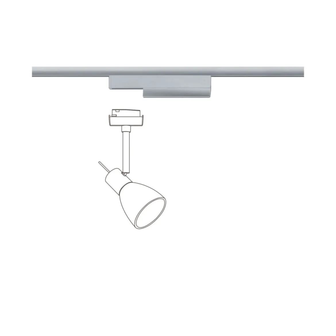 Paulmann 95676 URail Zubehör Smart Home ZigBee Schienenadapter max. 20W Chrom matt