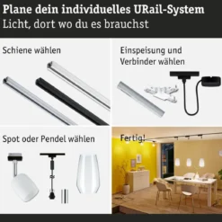 Paulmann 95678 URail Zubehör Smart Home ZigBee Schienenadapter max. 20W Schwarz matt