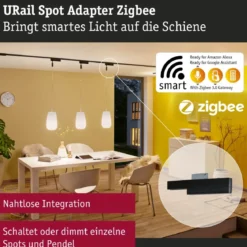 Paulmann 95678 URail Zubehör Smart Home ZigBee Schienenadapter max. 20W Schwarz matt