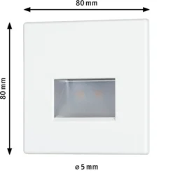 Paulmann 93093 Wandeinbauleuchte LED Edge 80x5mm Weiß 2700K