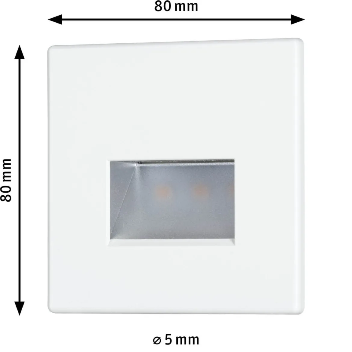Paulmann 93093 Wandeinbauleuchte LED Edge 80x5mm Weiß 2700K