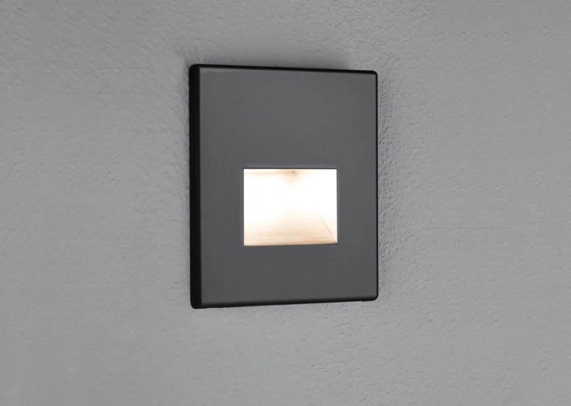 Paulmann 93094 Wandeinbauleuchte LED Edge 80x5mm Schwarz 2700K