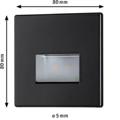 Paulmann 93094 Wandeinbauleuchte LED Edge 80x5mm Schwarz 2700K