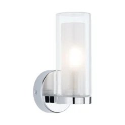 Paulmann 71076 Wandleuchte Luena Glas Chrom einfacher Lichtaustritt IP44