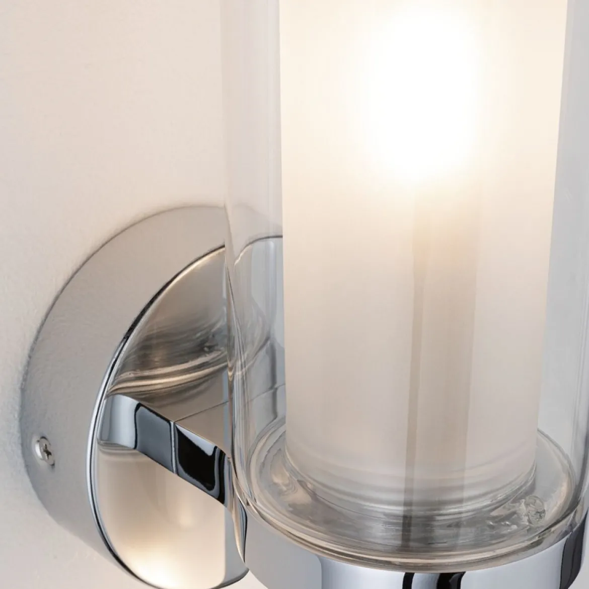 Paulmann 71076 Wandleuchte Luena Glas Chrom einfacher Lichtaustritt IP44