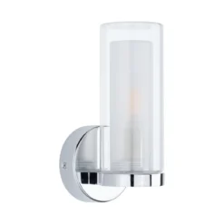 Paulmann 71076 Wandleuchte Luena Glas Chrom einfacher Lichtaustritt IP44