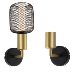Paulmann 71137 Wandleuchte Ravi E27 schwarz matt gold IP44