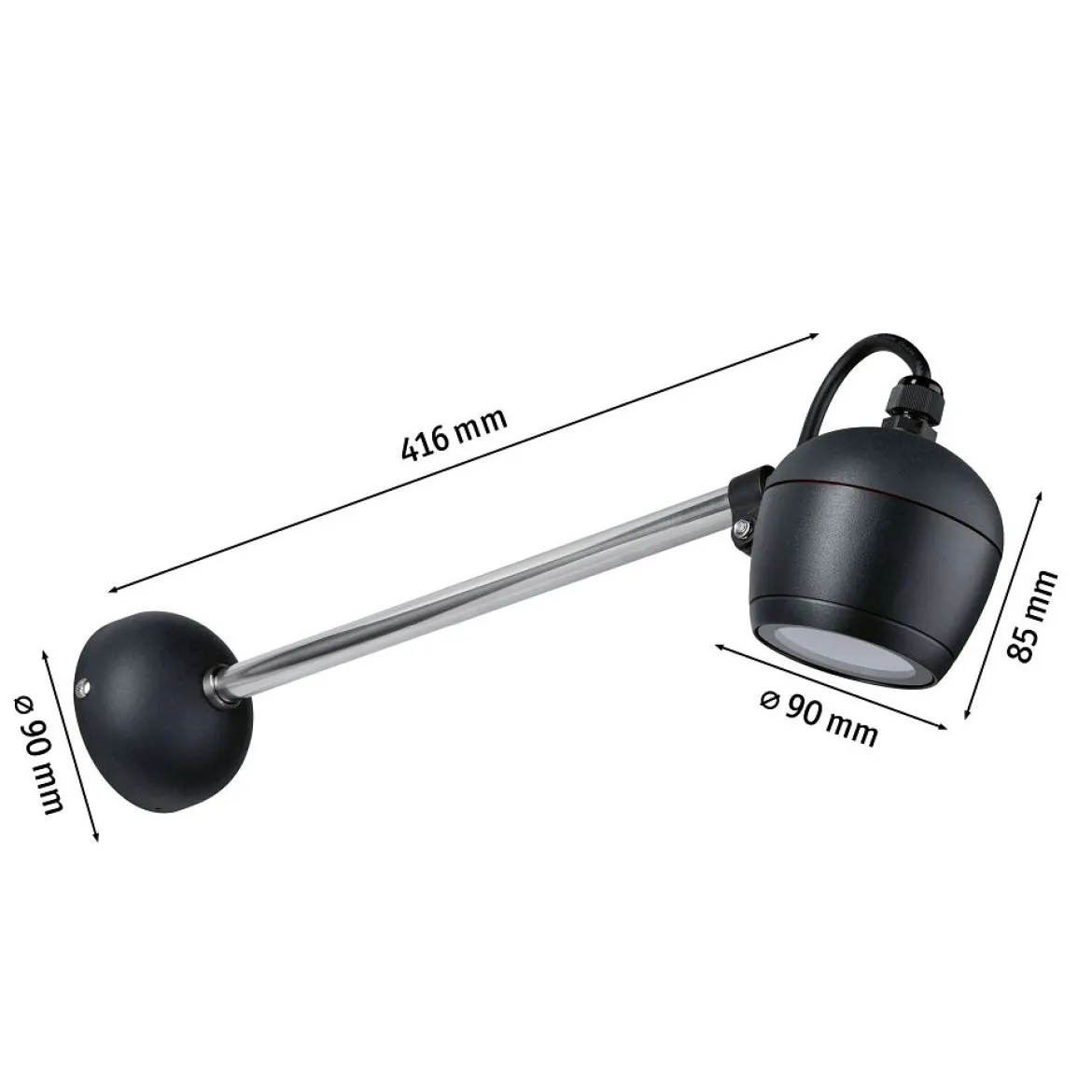 Paulmann 94773 Zigbee LED Außenwandleuchte Kikolo RGBW Anthrazit IP65 230V
