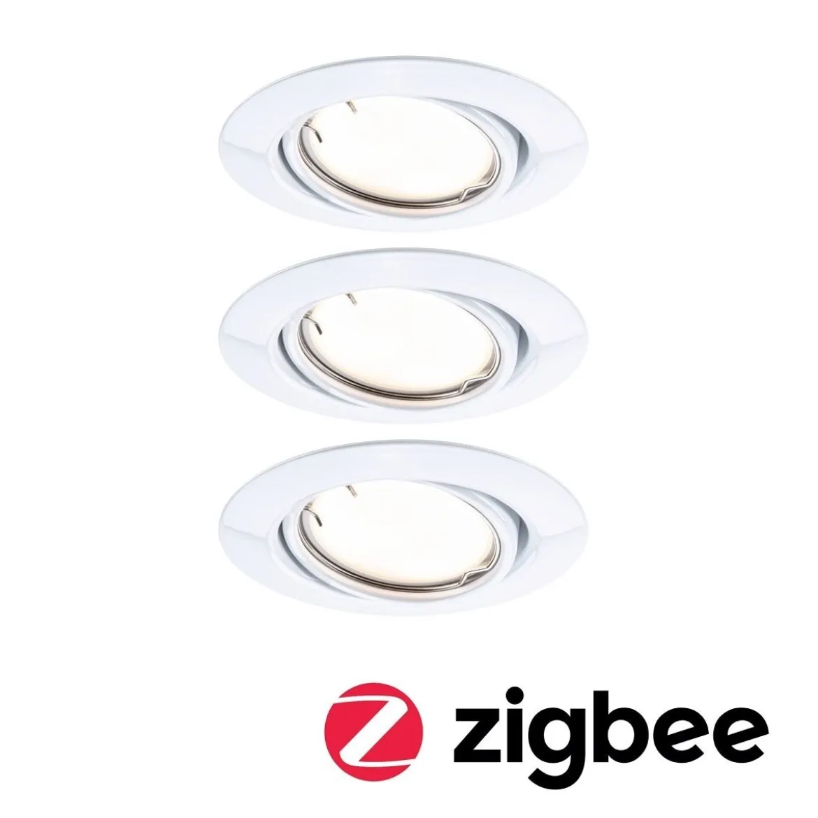 Paulmann 92463 Zigbee LED Einbauleuchte Base Coin Basisset Weiß 3000K