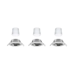 Paulmann 92464 Zigbee LED Einbauleuchte Base Coin Basisset Eisen gebürstet 3000K