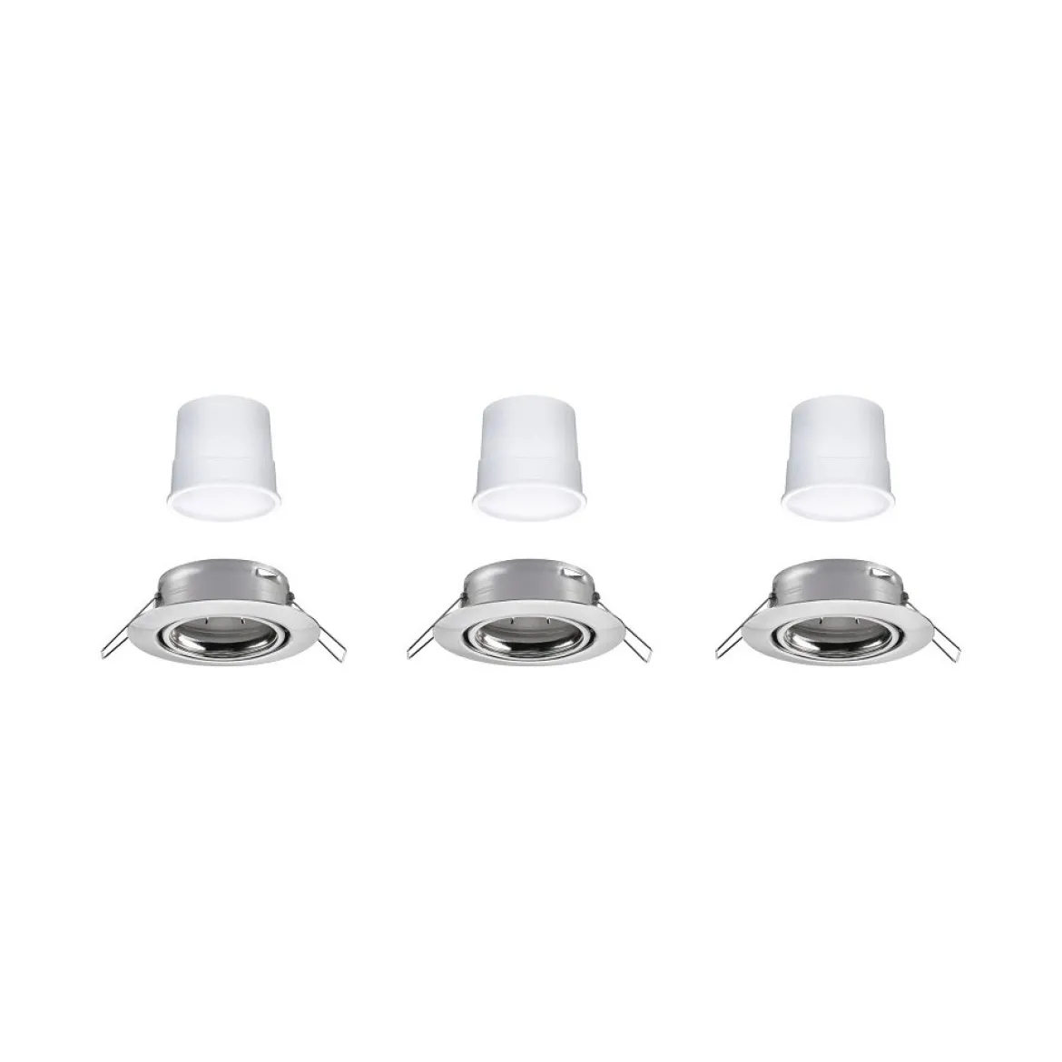 Paulmann 92464 Zigbee LED Einbauleuchte Base Coin Basisset Eisen gebürstet 3000K