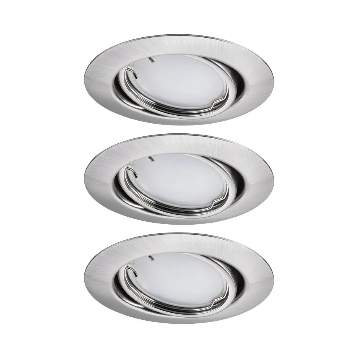 Paulmann 92464 Zigbee LED Einbauleuchte Base Coin Basisset Eisen gebürstet 3000K