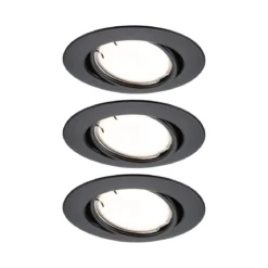 Paulmann 92465 Zigbee LED Einbauleuchte Base Coin Basisset Schwarz matt 3000K