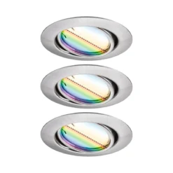 Paulmann 92467 Zigbee LED Einbauleuchte Base Coin Basisset RGBW Eisen 3000K