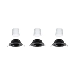 Paulmann 92468 Zigbee LED Einbauleuchte Base Coin Basisset RGBW Schwarz matt 3000K