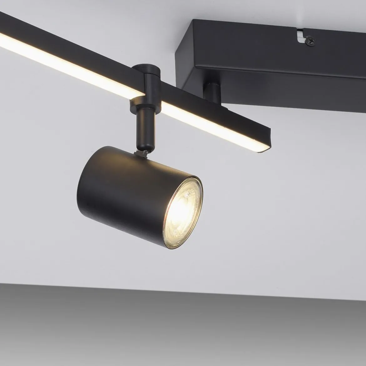 Paul Neuhaus 6525-18 BARIK LED Deckenleuchte 4-flammig Schwarz