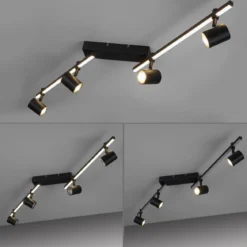 Paul Neuhaus 6525-18 BARIK LED Deckenleuchte 4-flammig Schwarz