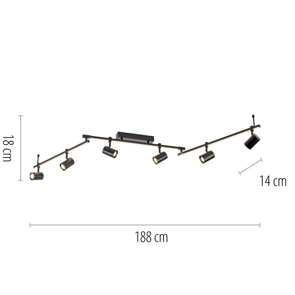 Paul Neuhaus 6526-18 BARIK LED Spotleuchte 6-flammig Schwarz