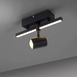 Paul Neuhaus 6523-18 BARIK LED Wand- und Deckenleuchte Schwarz
