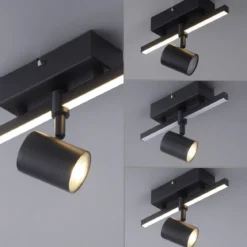 Paul Neuhaus 6523-18 BARIK LED Wand- und Deckenleuchte Schwarz