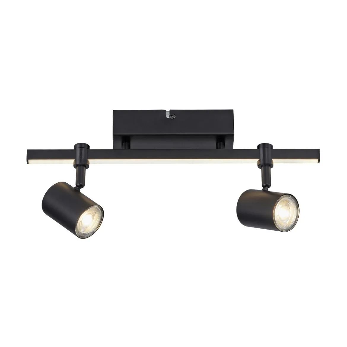 Paul Neuhaus 6524-18 BARIK LED Wand- und Deckenleuchte 2-flammig Schwarz