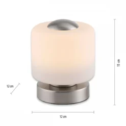 Paul Neuhaus 4037-55 Bota Tischleuchte silberfarben rund Touchdimmer