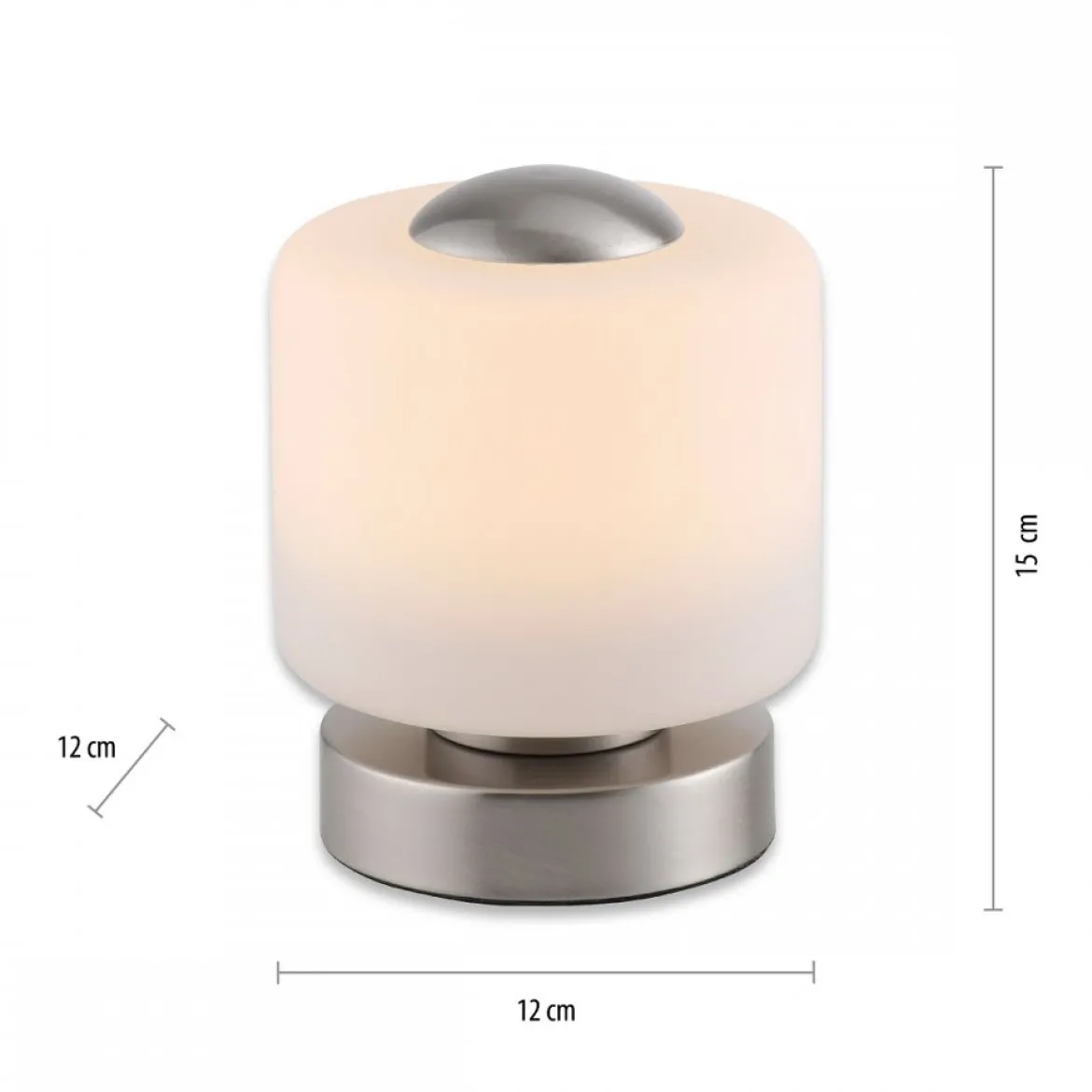 Paul Neuhaus 4037-55 Bota Tischleuchte silberfarben rund Touchdimmer
