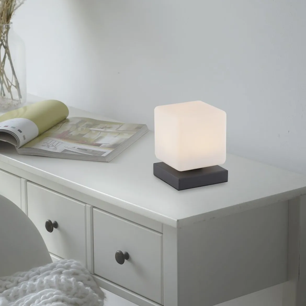 Paul Neuhaus 4036-13 Dadoa Tischleuchte anthrazit Touchdimmer