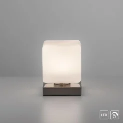 Paul Neuhaus 4036-55 Dadoa Tischleuchte silberfarbig Touchdimmer