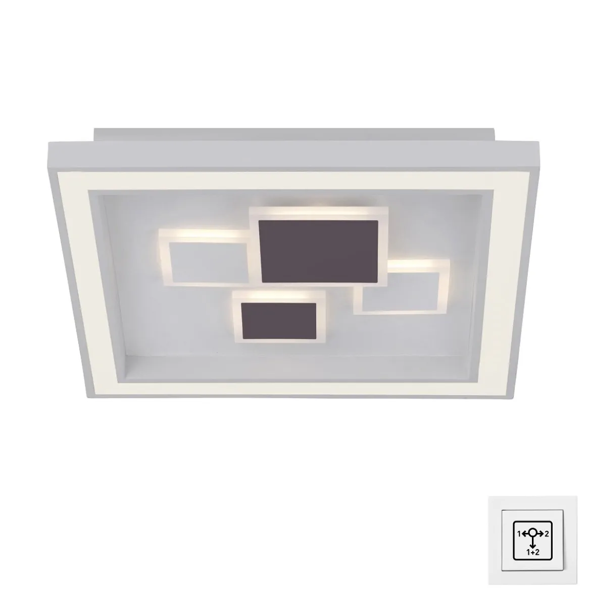 Paul Neuhaus 6283-16 ELIZA Deckenleuchte weiss quadratisch