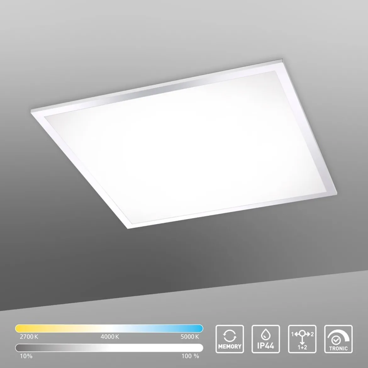 Paul Neuhaus 8111-17 FLAG LED-Panel quadratisch 45x45cm chrom CCT IP44