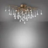 Paul Neuhaus 8090-11 ICICLE Deckenleuchte 4-flammig Altmessing mit Glasbehang