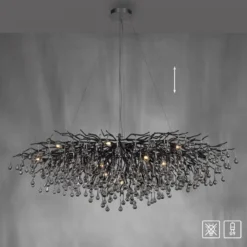 Paul Neuhaus 2031-18 ICICLE Kronleuchter schwarz 15-flammig G9