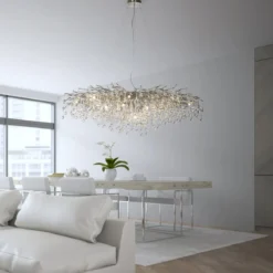Paul Neuhaus 2031-55 ICICLE Kronleuchter stahl silber 15-flammig G9