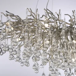 Paul Neuhaus 2031-55 ICICLE Kronleuchter stahl silber 15-flammig G9