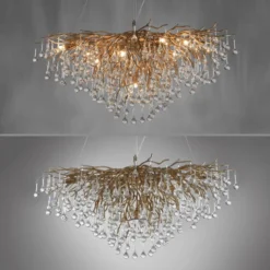 Paul Neuhaus 2192-11 ICICLE Kronleuchter altmessing 10-flammig G9