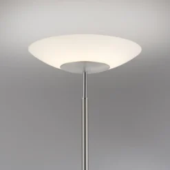 Paul Neuhaus 655-55 LED Deckenfluter mit Leseleuchte stahlfarben Dimmfunktion