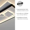 Paul Neuhaus 6391-16 LED Deckenleuchte rechteckig schwarz weiß 3000K