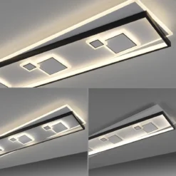 Paul Neuhaus 6391-16 LED Deckenleuchte rechteckig schwarz weiß 3000K